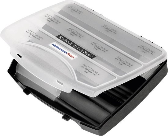 Foto: Krimpkous assortiment 800 stuks 8 maten incl bewaarzak voordeelpak krimpkousen set soldeerhuls soldeerhulzen