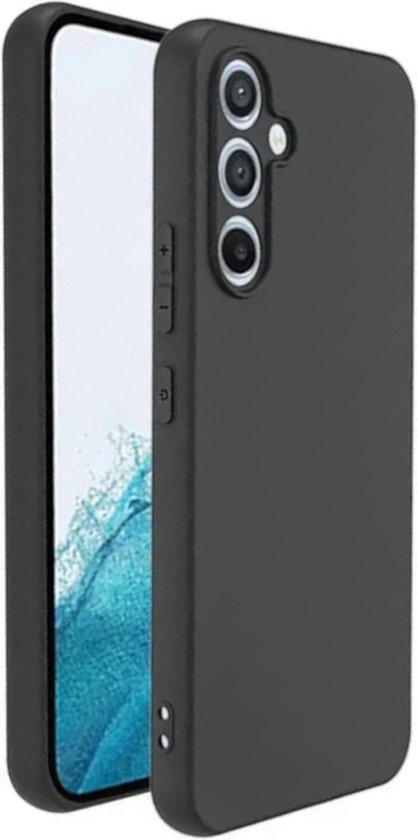 Coque Zwart adaptée pour Samsung Galaxy S23 - Coque en Siliconen noire - Coque arrière en TPU - Zwart