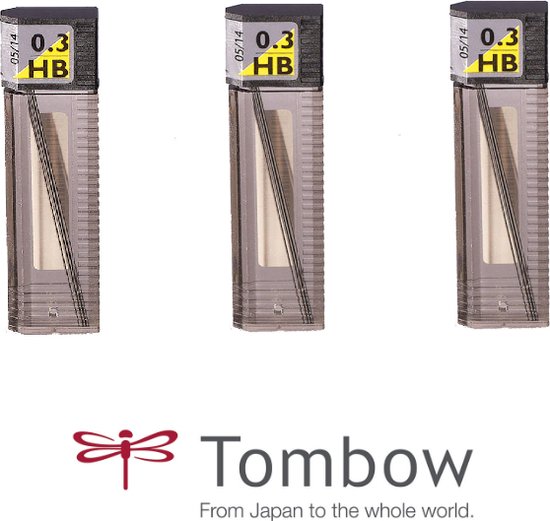 Tombow Mono Lead Vulpotlood Vulling 0,3 mm - 3 Stuks - Japanse kwaliteit | Potloodstift