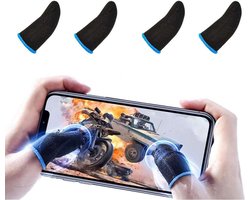 foto van Finger Sleeve - Handschoen Gaming - 4x Stuks - Gaming Gloves - Vingerhoesjes gamen - Thumb Grips - FORTNITE - PUBG