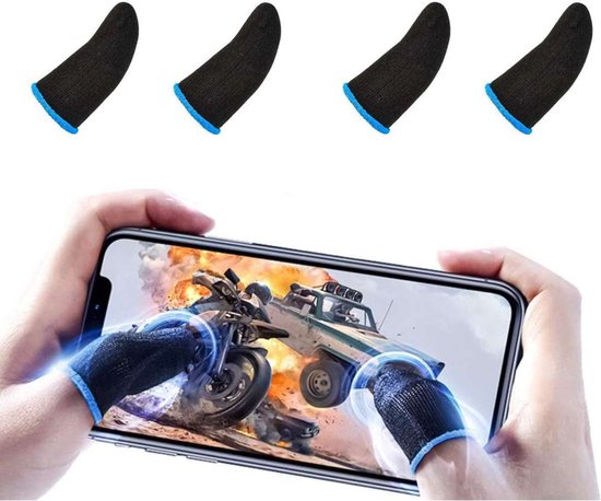 Finger Sleeve - Handschoen Gaming - 4x Stuks - Gaming Gloves - Vingerhoesjes gamen - Thumb Grips - FORTNITE - PUBG