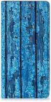 Telefoonhoesje Geschikt voor Samsung Galaxy S23 Magnet Case Wood Blue