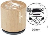 Car with Tins Rubber Stamp (W18001) (DISCONTINUED)