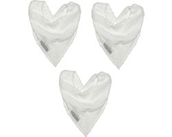 Silly Billyz Towel Bandana Bibs White 3 Stuks