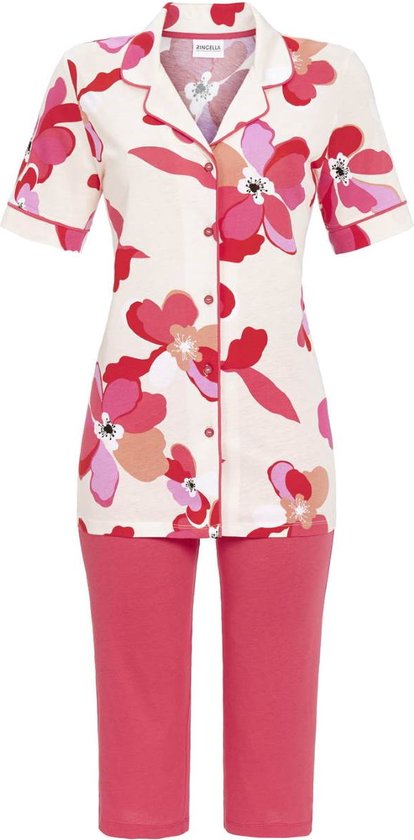 Pyjama boutonné fleuri rose Ringella