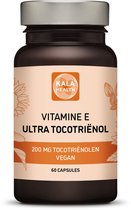 Vitamine E - 60 Ultra Tocotriënol 200mg Capsules - Unieke formule met alle 4 de vormen van Tocotriënol - Kala Health