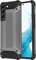 iMoshion Hoesje Geschikt voor Samsung Galaxy S22 Hoesje - iMoshion Rugged Xtreme Backcover - Donkergrijs