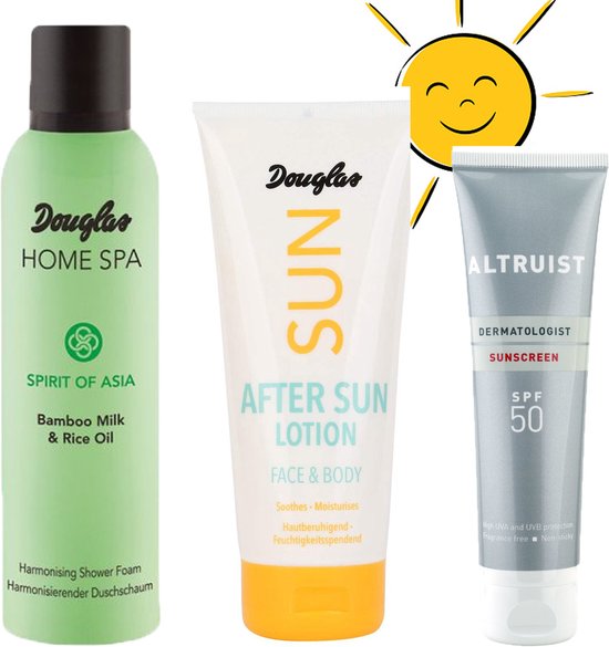 Zonnebrand tube factor 50 100 ml van Altruist en after sun lotion van Douglas. Nu met... Zonnebrand tube factor 50 100 ml van Altruist en after sun lotion van Douglas. Nu met...