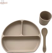 MBB-SBB - Ensemble repas 3 pièces - vaisselle enfant - assiette silicone - cuillère silicone - gobelet silicone