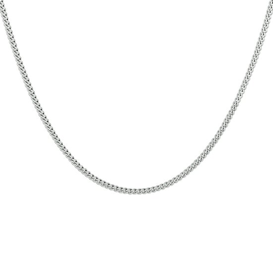 Juwelier emo - Gourmet Ketting Zilver 925 Gerhodineerd 1.8 mm breed - 60 cm