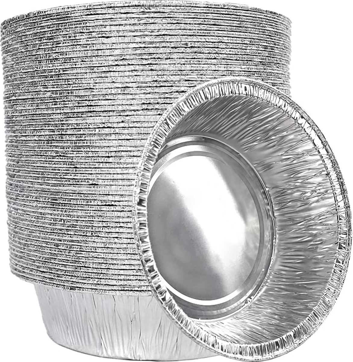 30 Stuks - Aluminiumfolie Taart Bakjes - Folie Cups - Ronde Taart Molds Voor Bakken - Mini Taart Pannen - Cake Vorm - Taartvorm - Aluminium Bak Schaal - Gebak Gereedschap - 12.5cm