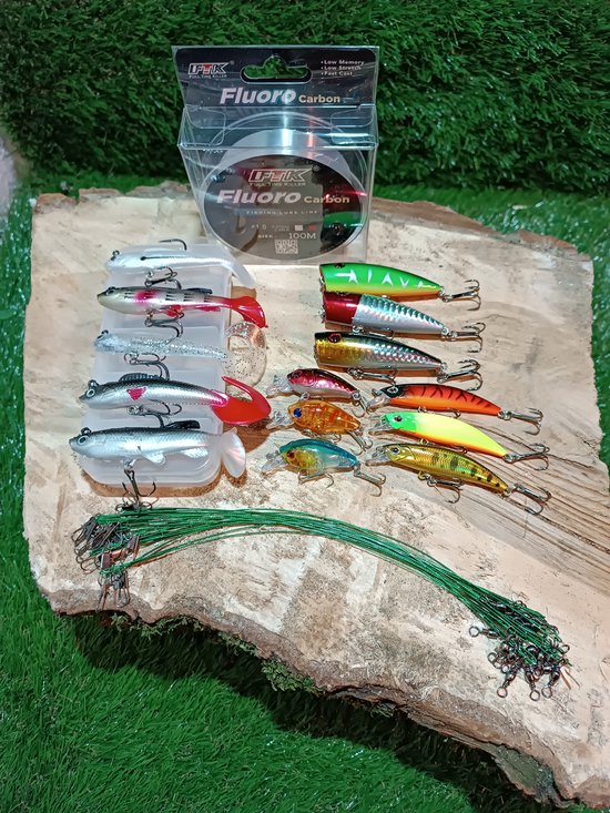 Kunstaas set - 36 delig - Alle type roofvis - Vislijn - Pluggen - Crankbaits - Snoek - Snoekbaars - Baars — afbeelding 2