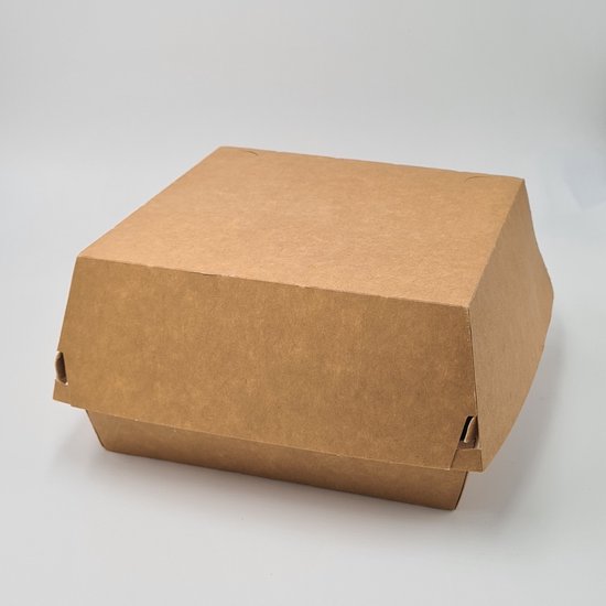50x Hamburgerbakje XL karton - 145x145x80 - kartonnen hamburgerbak - extra groot - burgerbox - hamburger - barbecue - feestje - cheeseburger snack - friet - snackbar - milieuvriendelijk - bbq - picknick - wegwerp - takeaway - disposable - zomer