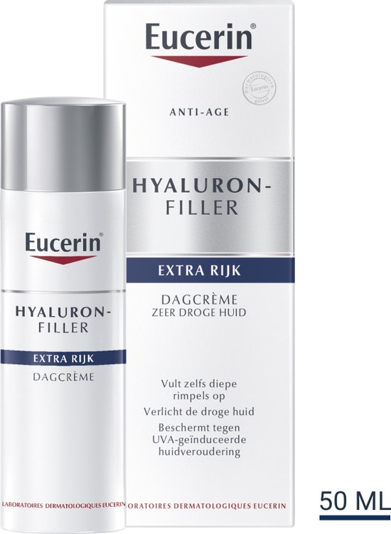 gas etiket complexiteit Eucerin Hyaluron-Filler Anti-Rimpel Urea Rijke textuur - Dagcrème - 50 ml |  bol.com