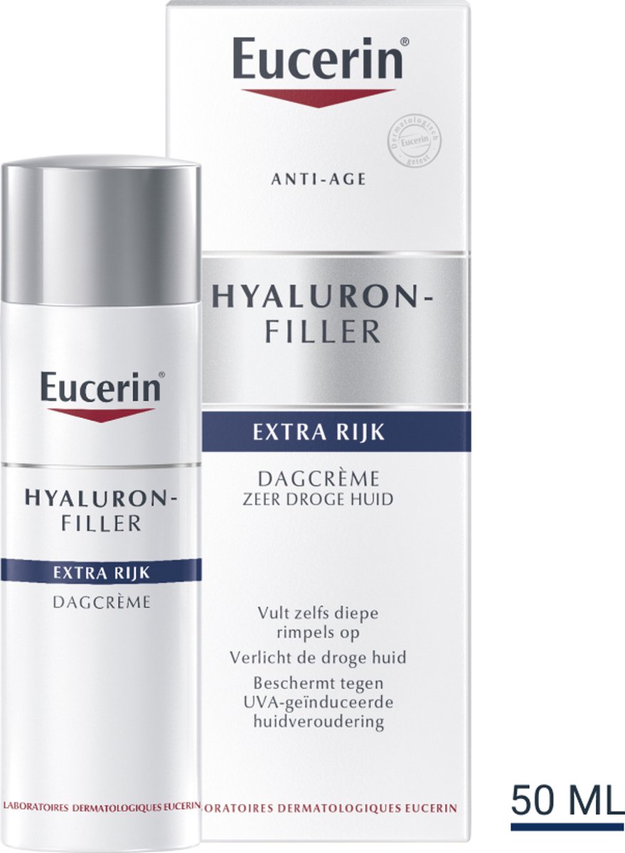 Bonus Haan Reizende handelaar Eucerin Hyaluron-Filler Anti-Rimpel Urea Rijke textuur - Dagcrème - 50 ml |  bol.com