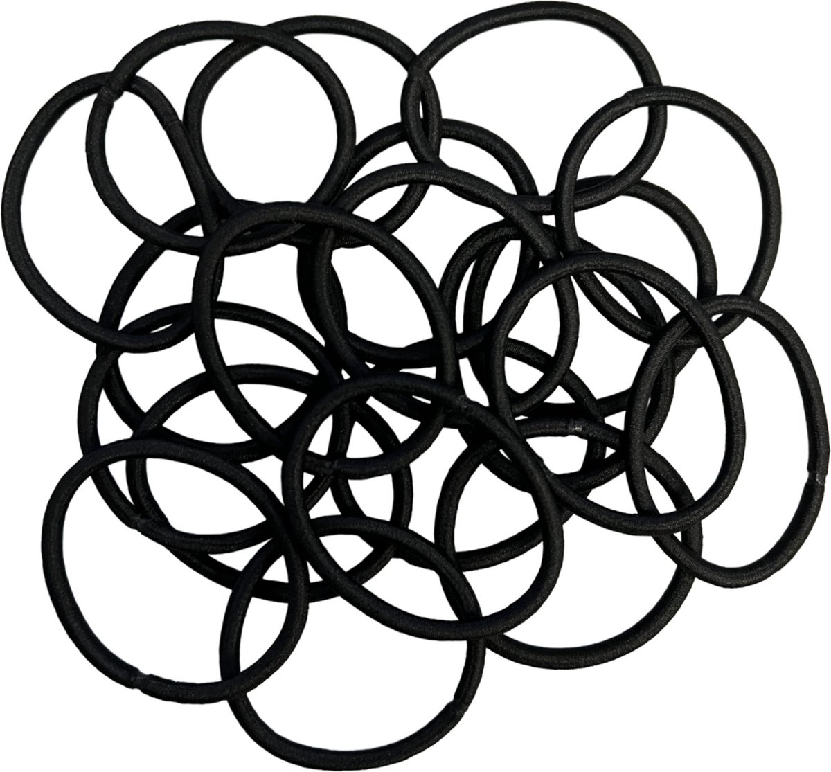 Haarelastiekjes - Haar Elastiek - 45mm - 4mm Dik - 20 Stuks - Zwart — cadeau in Cadeau-ideeën - foto 2