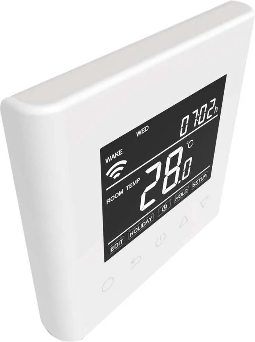 Gira Systeem 55 Kamerthermostaat Met Sensor Voor Elektrische Vloerverwarming Met Maakcontact 230v Zuiver Wit Mat