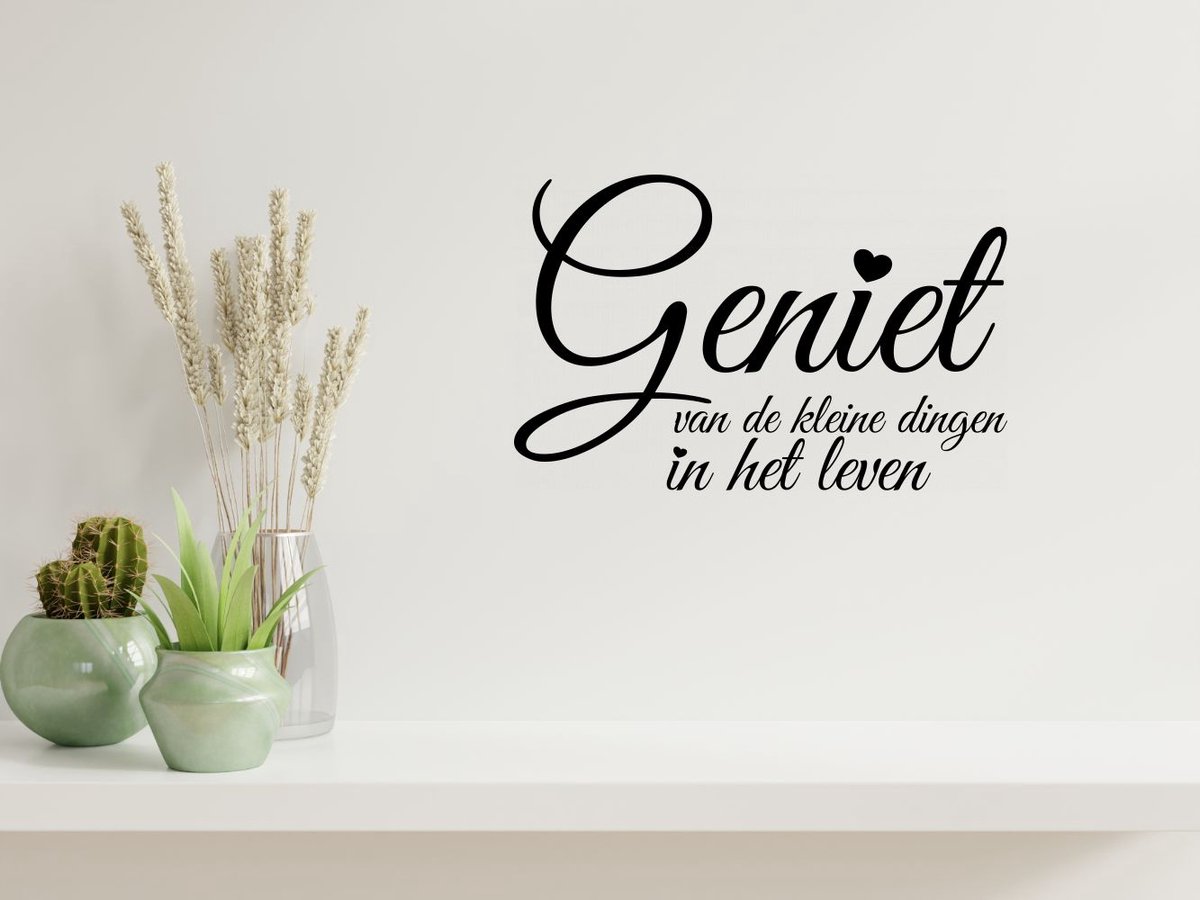 Stickerheld Muursticker Geniet van de kleine dingen in het leven Woonkamer