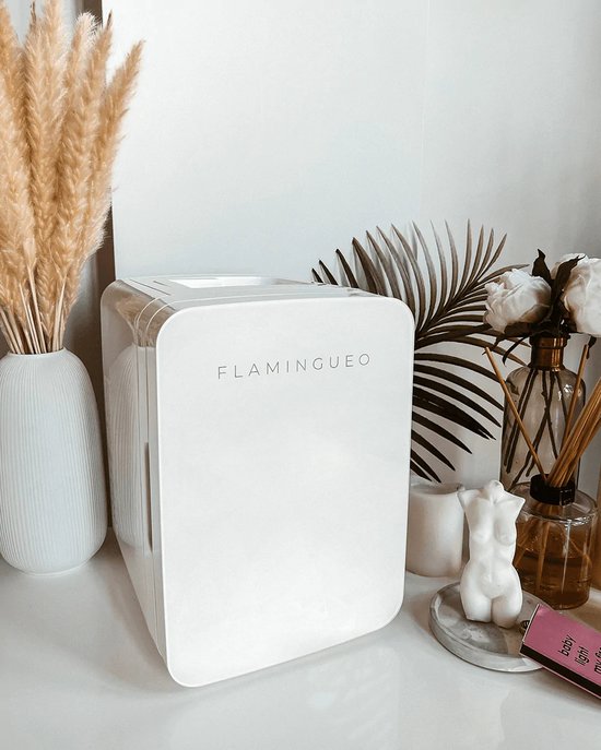 Koelkast: Flamingueo Draagbare koelkast 10L koelkast voor cosmetica - Wit - stil - koelt en verwarmt, van het merk Flamingueo