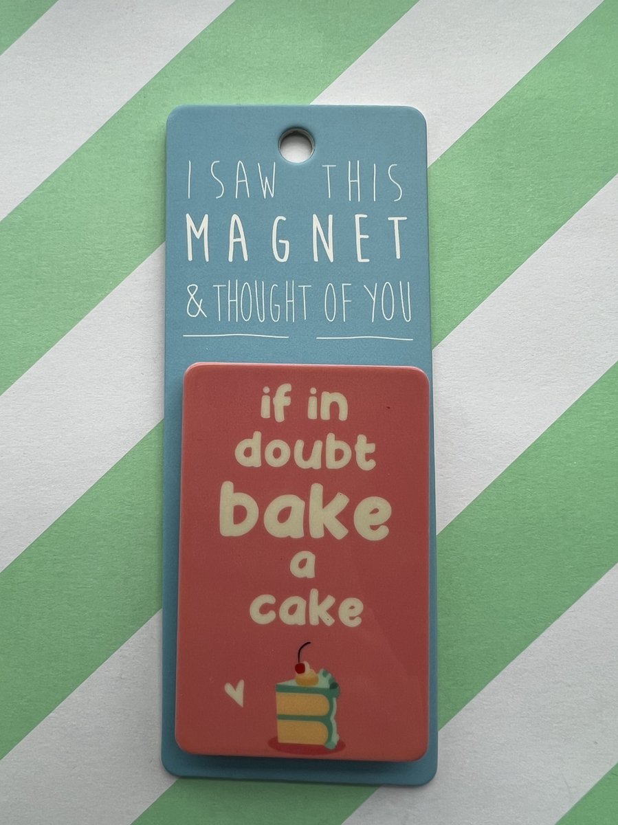 Koelkast magneet - Magnet - If in doubt bake a cake - MA59