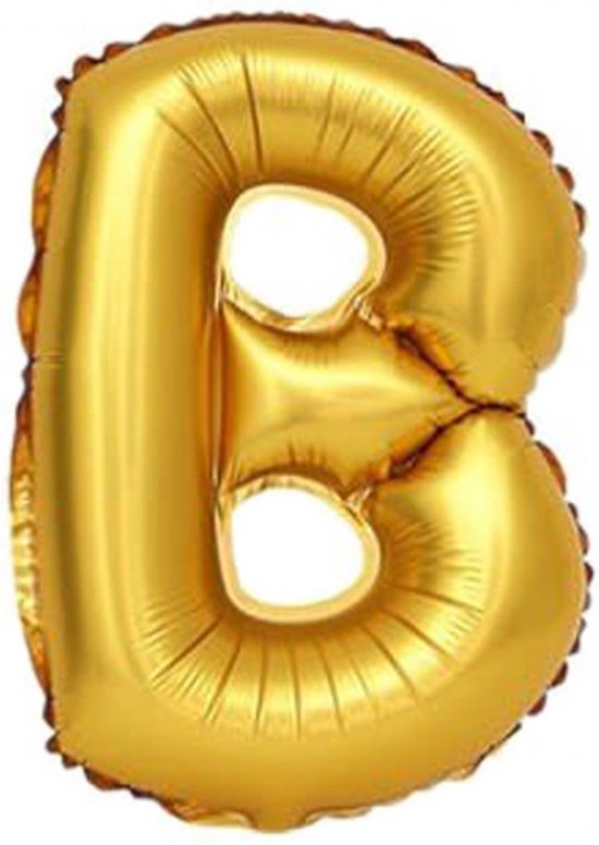 Folie Ballon - Letter B - Goud - 80CM - Kinderen en Volwassenen - Verjaardag Feestje