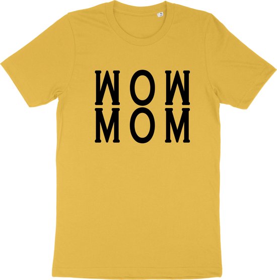 Dames T Shirt - Moeder is Geweldig - Geel - Maat M