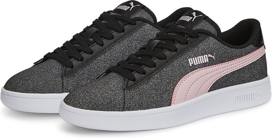 PUMA Smash Glitz Glam Meisjesschoenen Puma Black / Almond Blossom - Maat 38 bol.com