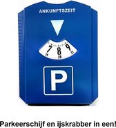 Parkeerkaart - Blauwe kaart - Ijskrabber - 2-in-1 - Parkeren - Parkeerschijf - Blauwe zone - Parkeren - Schijf voor parkeren