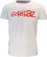 Gorillaz White Tee Logo T-Shirt - Officiële Merchandise