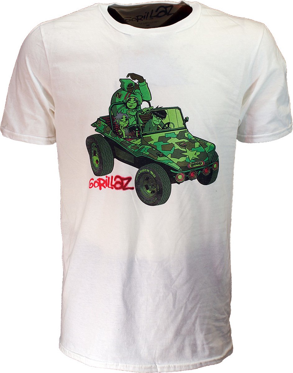 Gorillaz Green Jeep T-Shirt - Officiële Merchandise - S