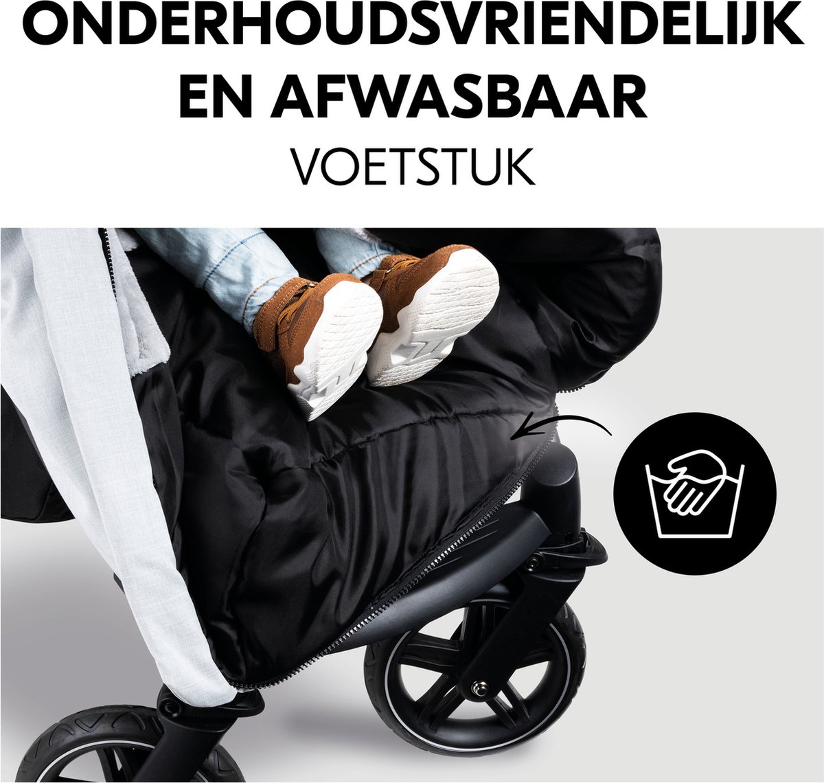 Hauck Pushchair Footmuff Winter - kinderwagen voetenzak - Grey – foto 2