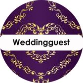 6 Buttons Arabic Theme Weddingguest purple gold white - button - huwelijk - trouwen - bruiloft - corsage