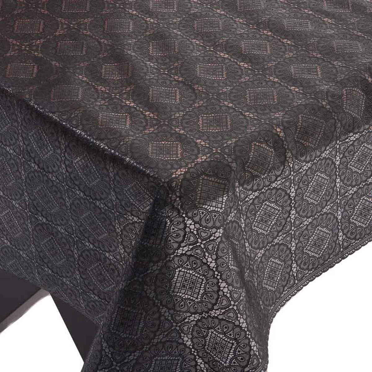 Wicotex-Tafelzeil-Tafelkleed Kant Aya zwart 140x240cm