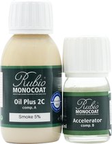 Rubio Monocoat Oil Plus 2C - Ecologische Houtolie in 1 Laag voor Binnenshuis - Smoke 5%, 130 ml