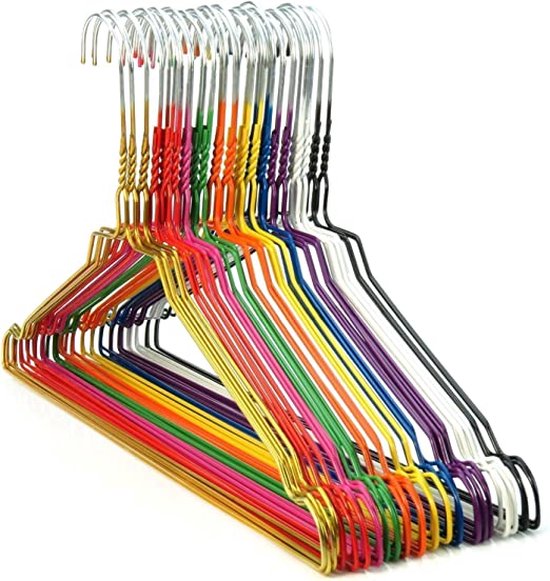 Cintre coloré-jaune-par 10 pièces