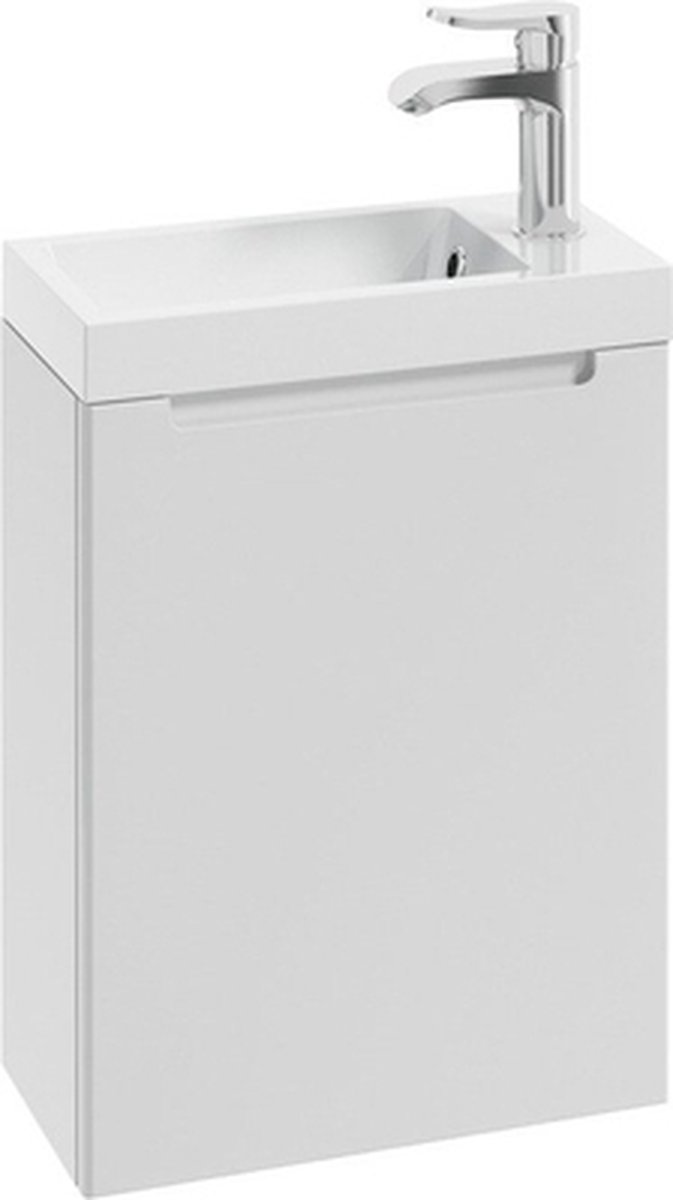 Nemo Spring Aurora vestiaire kastje 1 deur greeploos 200 x 400 x 500 mm scharnieren rechts wit