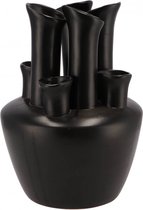 Vase Tulipe Zwart - 22X22X30CM - Daan Kromhout - Tulipes Céramique - Zwart - Vase Tuba