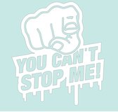 Auto - Raam sticker You can`t stop me - Bumper sticker - Grappige Spreuk - Funny Quote