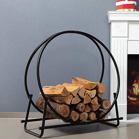 Foto: Firewood rack haardhoutrek haardbestek brandhoutrek fireplace cutlery firewood rack 76x33x82cm