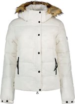 SUPERDRY Vintage Hooded Mid Layer Short Jasje Vrouwen Winter White - Maat L