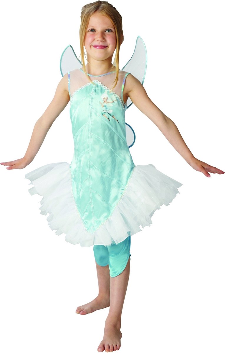 Rubies - Tinkerbell Kostuum - Periwinkle Disney Fee Sprookjes - Meisje - blauw - Maat 116 - Carnavalskleding - Verkleedkleding