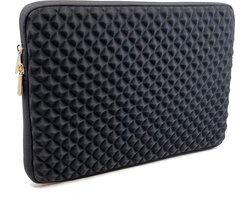Trendfield Macbook Air Hoes 13.3 - 13.6 Inch Laptop Hoes - Macbook Pro Sleeve - Laptophoes 13 Inch - Diamanten Case - Zwart