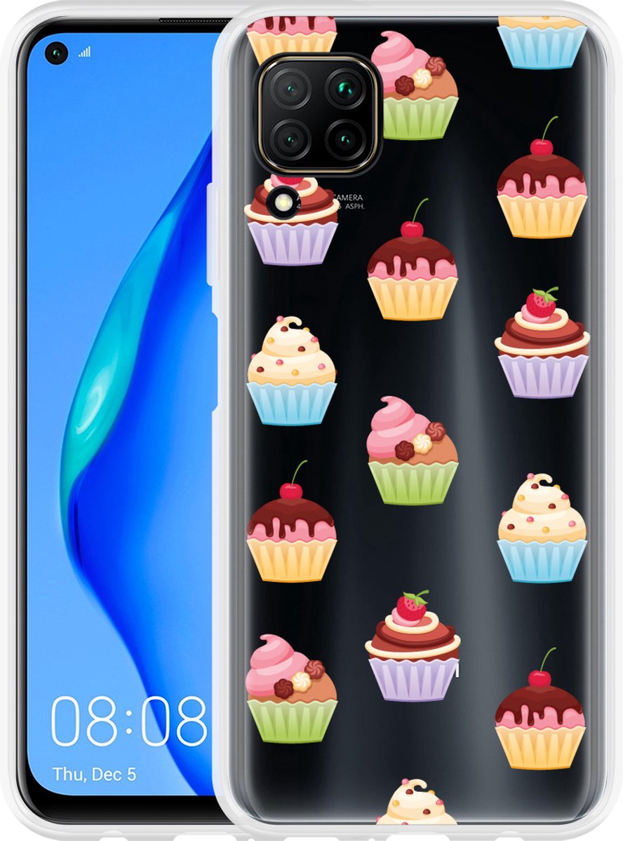 Hoesje geschikt voor Huawei P40 Lite Cupcakes op Prijzenvolger.com