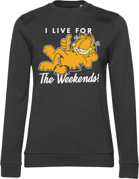 Garfield Sweater/trui Live For The Weekend Zwart