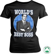 The Office Dames Tshirt -2XL- World's Best Boss Organic Zwart