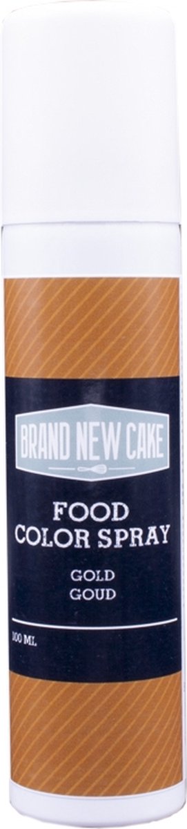 BrandNewCake® Kleurspray Metallic Goud 100ml - Kleurstof - Eetbare Voedingskleurstof - Bakken