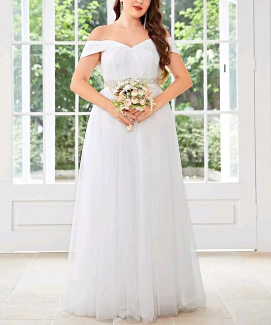 Robe de mariée Witte robe de soirée robe d'occasion spéciale robe de bal  taille 4XL eu... | bol