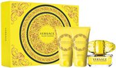 Versace Yellow Diamond Gift Set - 50 ml eau de toilette vaporisateur + 50 ml gel douche + 50 ml lotion pour le corps - coffret cadeau pour femme