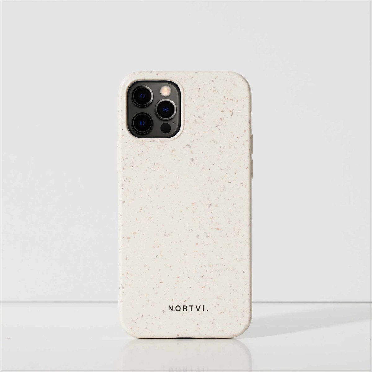 NORTVI iPhone 14 Pro hoesje | Crème Wit | Sterk, Duurzaam & Fashionable