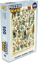 Puzzel Bloemen - Planten - Vintage - Adolphe Millot - Kunst - Legpuzzel - Puzzel 500 stukjes